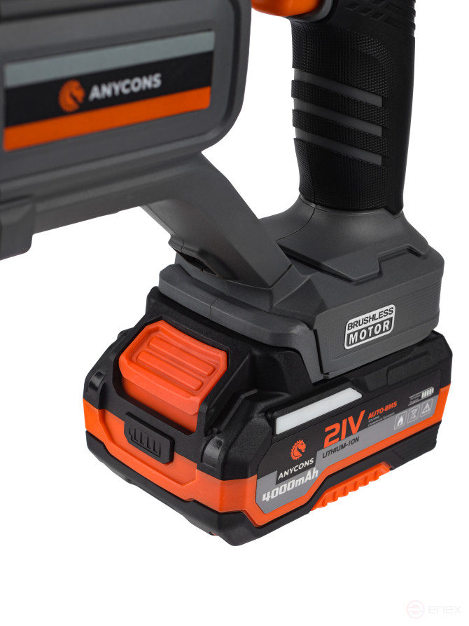 Бесщеточный перфоратор Anycons, 2,8 Дж, 21В, 1 акб, AC-H509 SDS+, AC-H5091