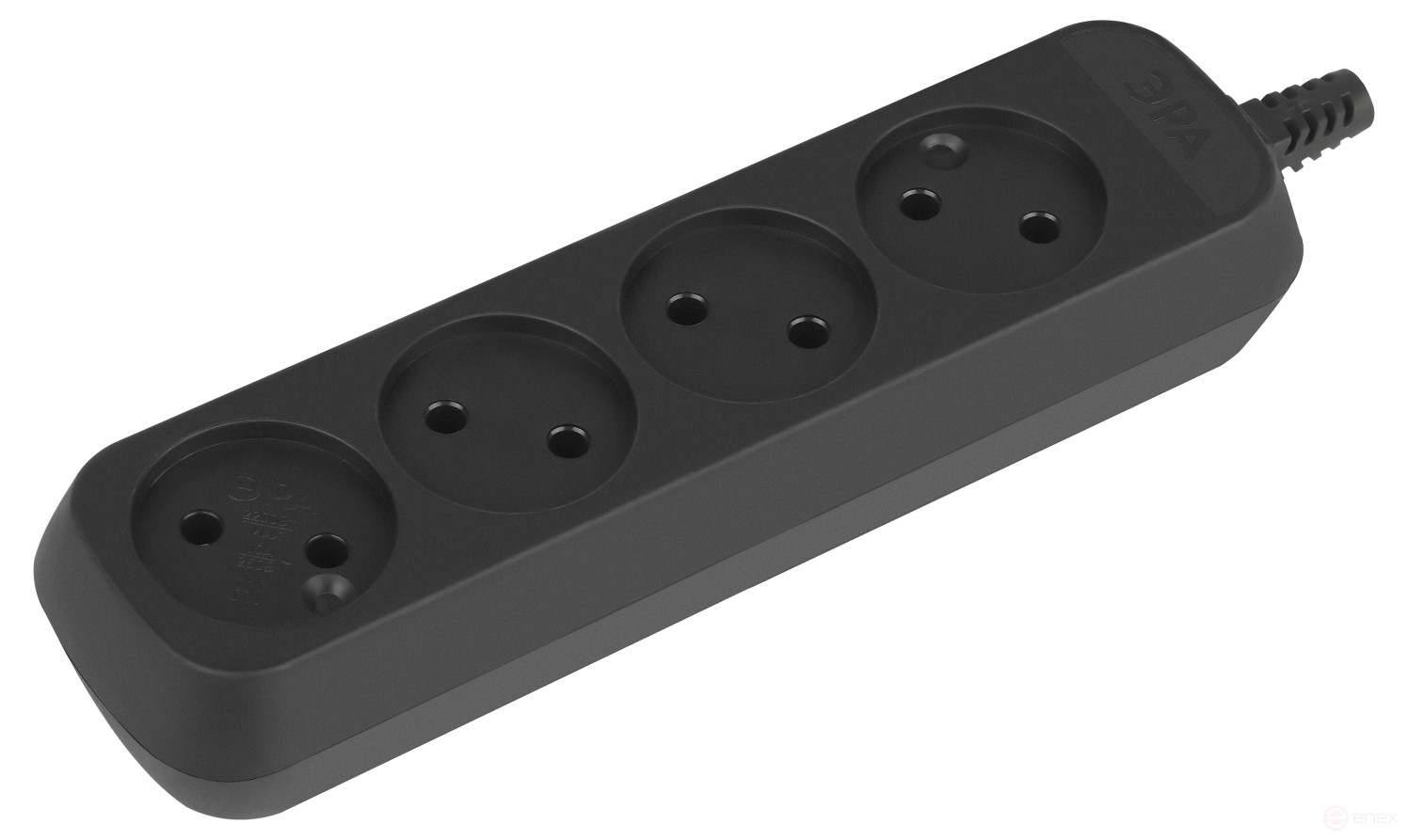 ERA KX-4-B block 4 sockets without grounding black