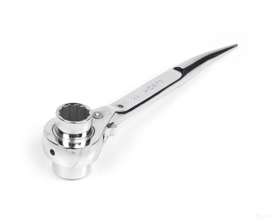 Colic socket wrench ratchet 22x24 chrome HORTZ