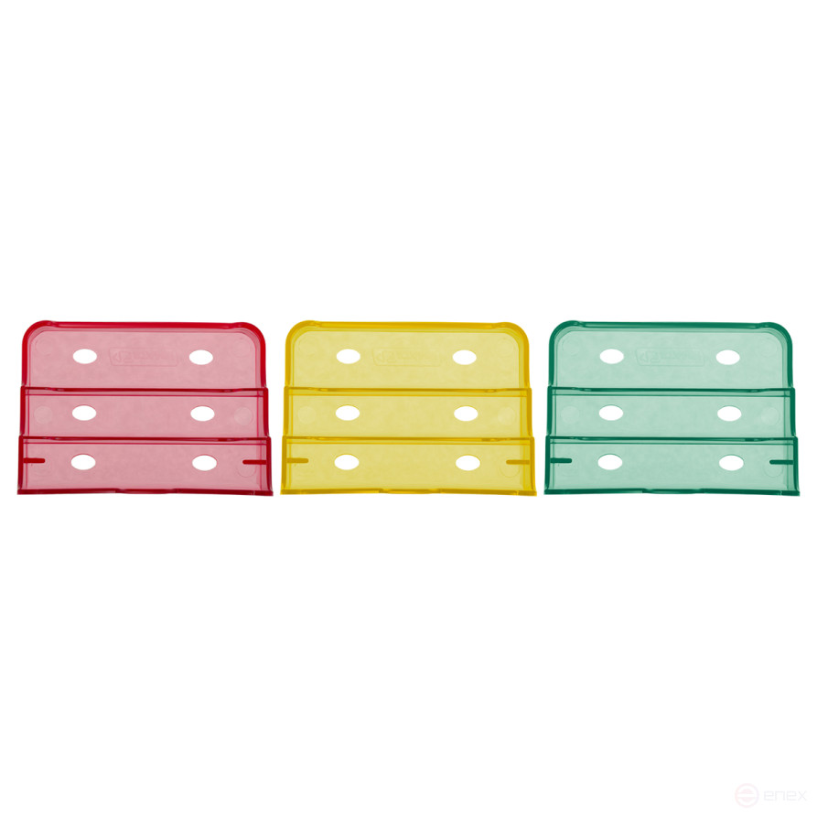 Подставка для визиток настольная СТАММ, 70*102мм, 3 отделения, пастельные цвета, ассорти