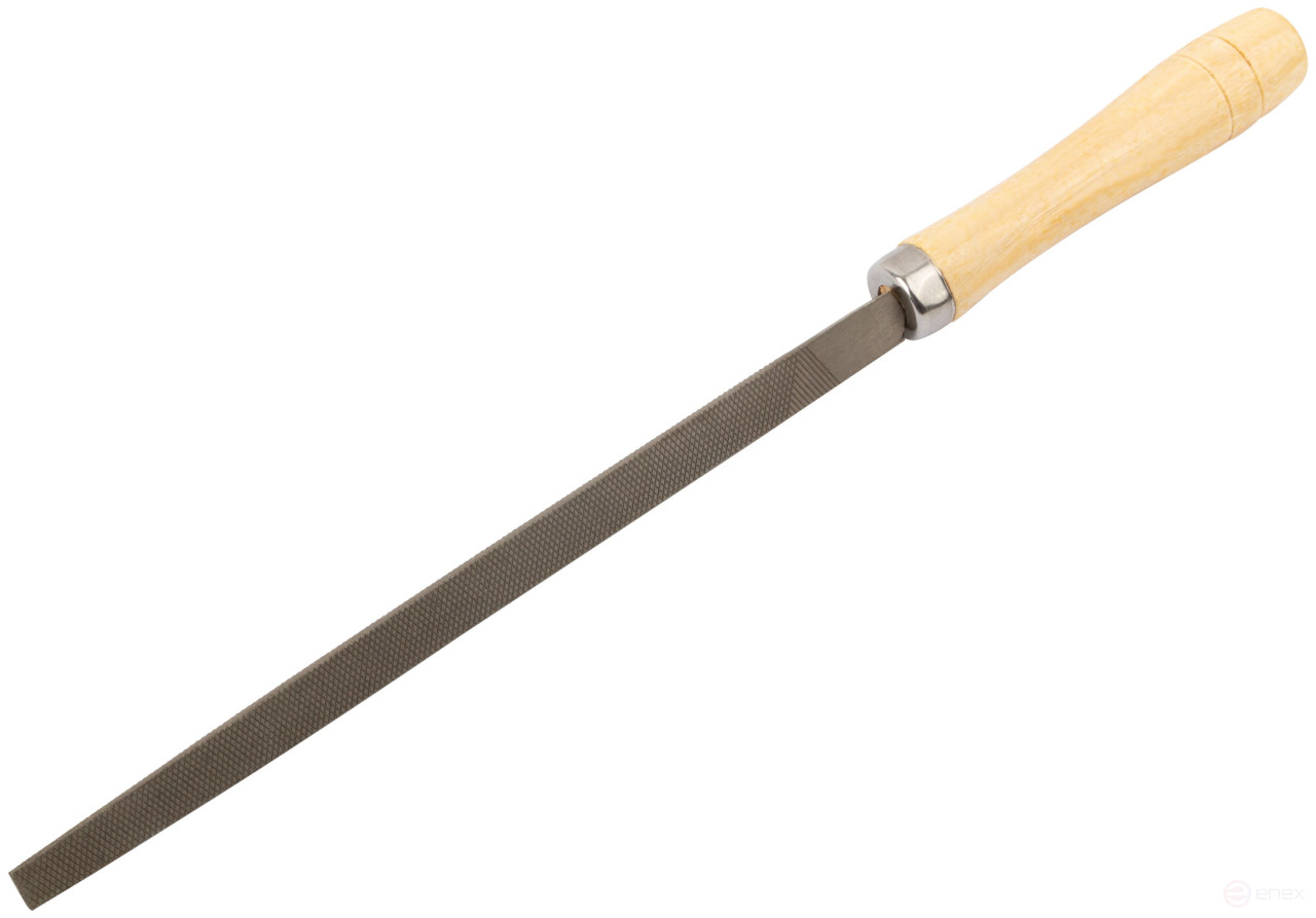 File, wooden handle, triangular 200 mm