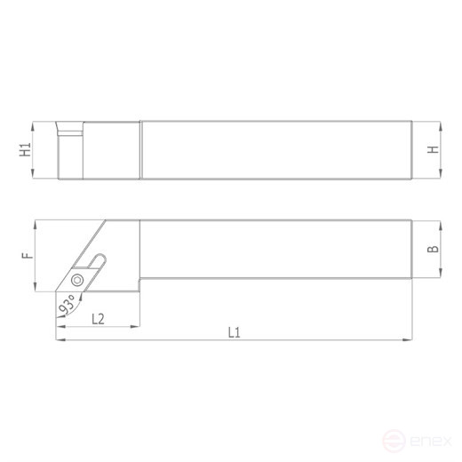 Heikenei Sdjcr Dcmt 11T3 Державка для наружного точения, 25x25