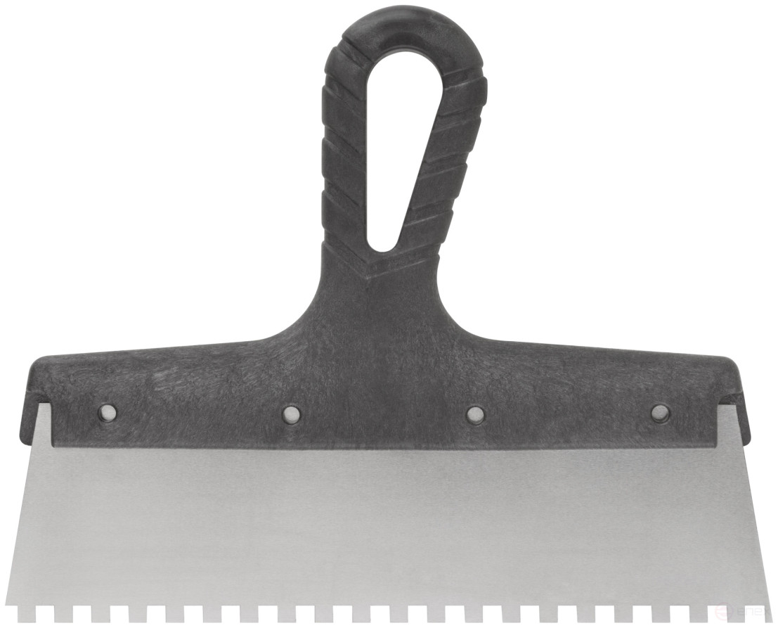 Шпатель фасадный нержавеющий зубчатый 250 мм / зуб 6 мм