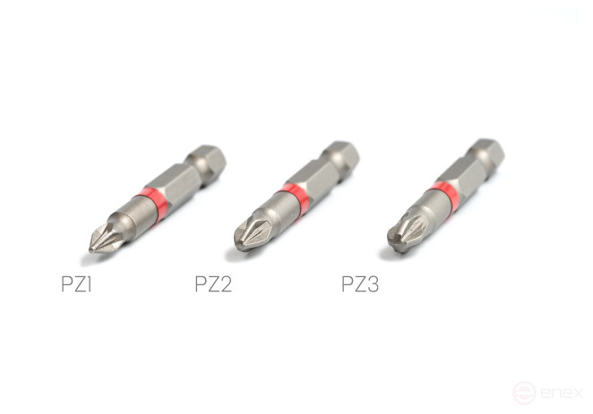 1/4" bits, PZ2 × 50 mm, 2 pcs.
