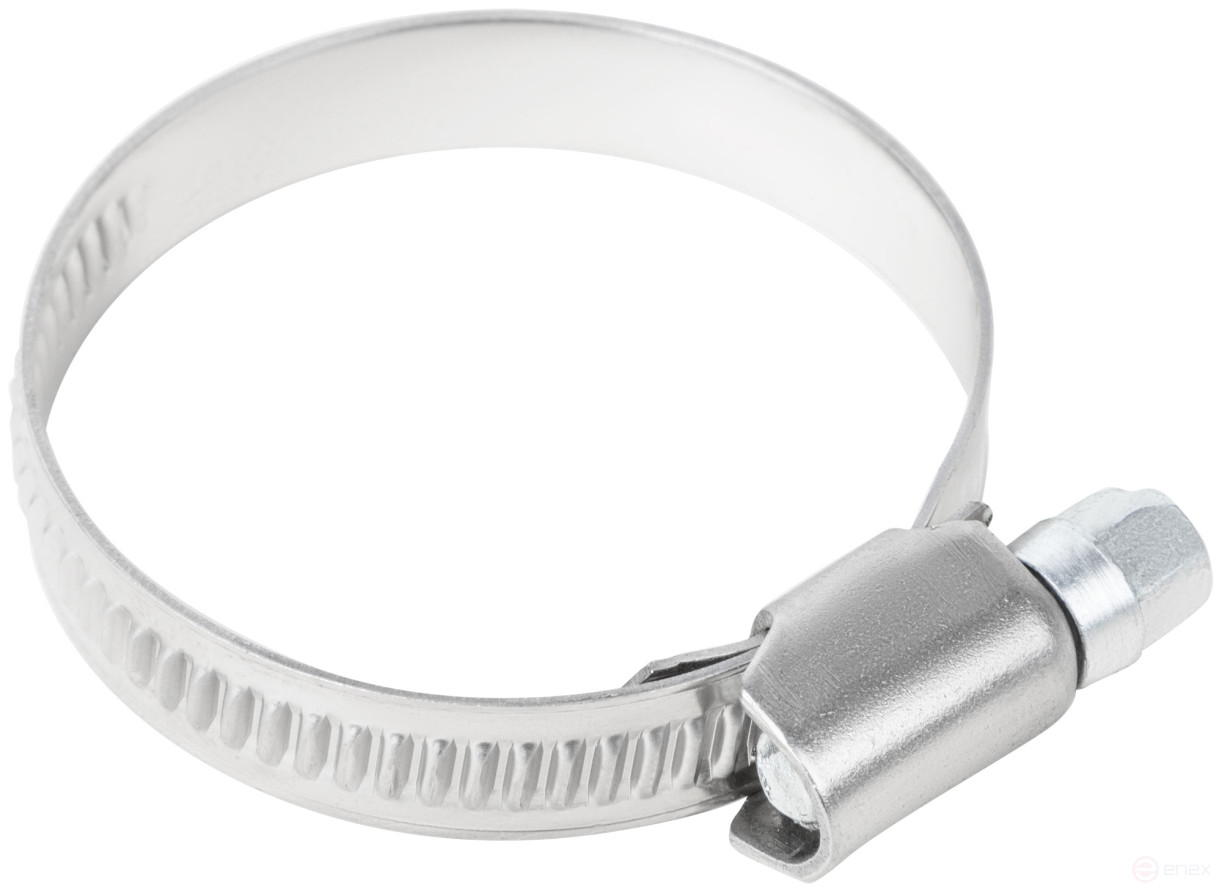 Хомут обжимной накатной, ширина 9 мм, нерж.сталь 26-44 мм