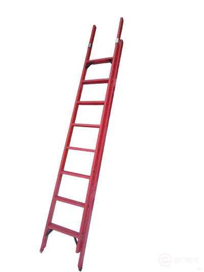 LSPR-6.0M sliding fiberglass ladder, metal end caps h=6120mm