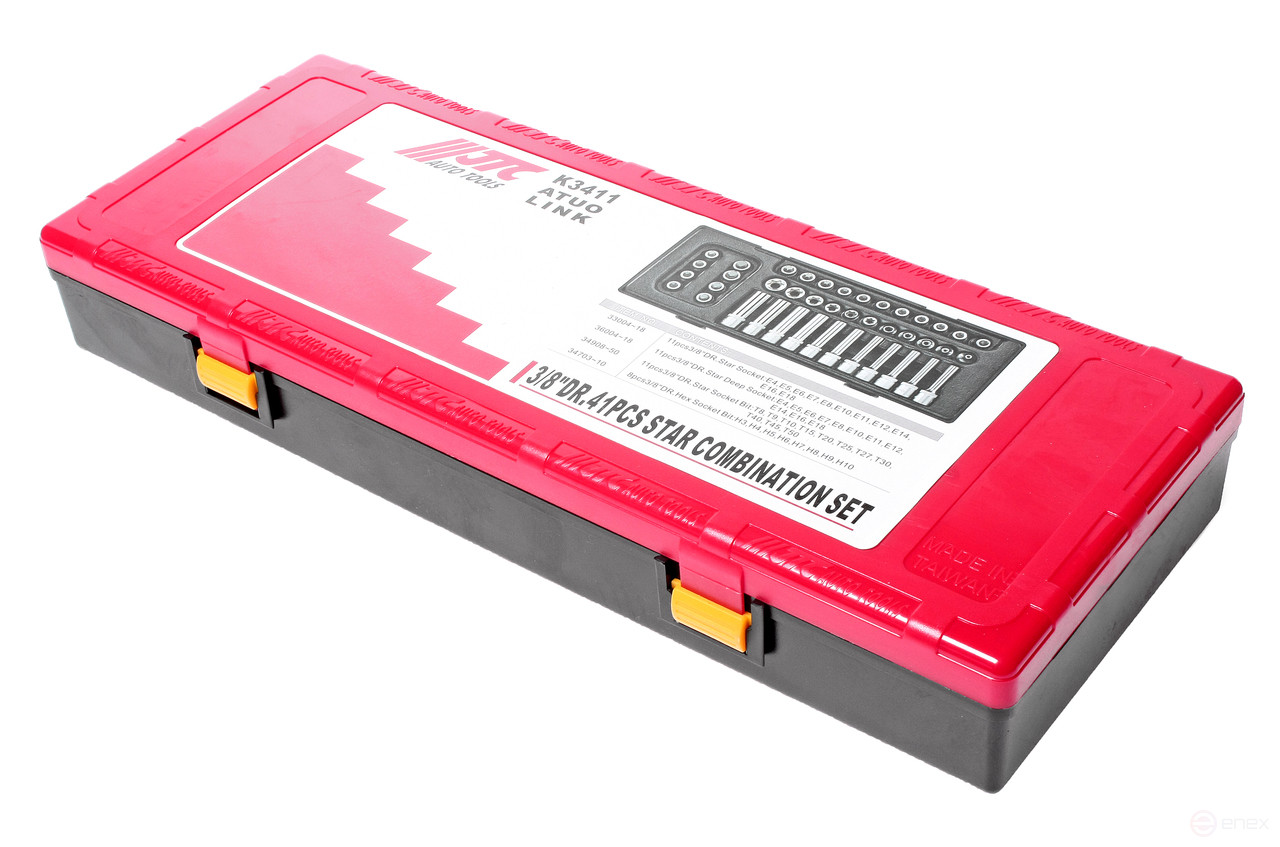 Набор головок торцевых 3/8" TORX,HEX 41 предмет в кейсе JTC