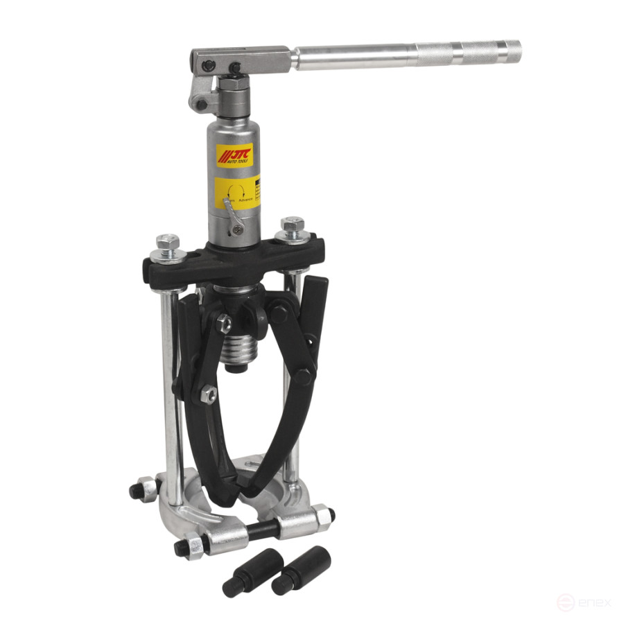 Съемник гидравлический 4т, длина 185/250, ширина 75/55-255/110, поршень 60мм масса 11кг в кейсе JTC