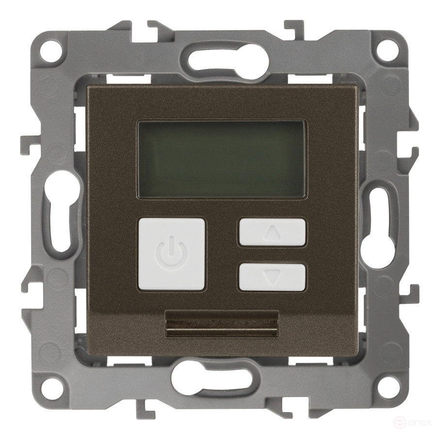 12-4111-13 ERA Thermostat universal 230V-Imah16A, IP20, Era 12, bronze