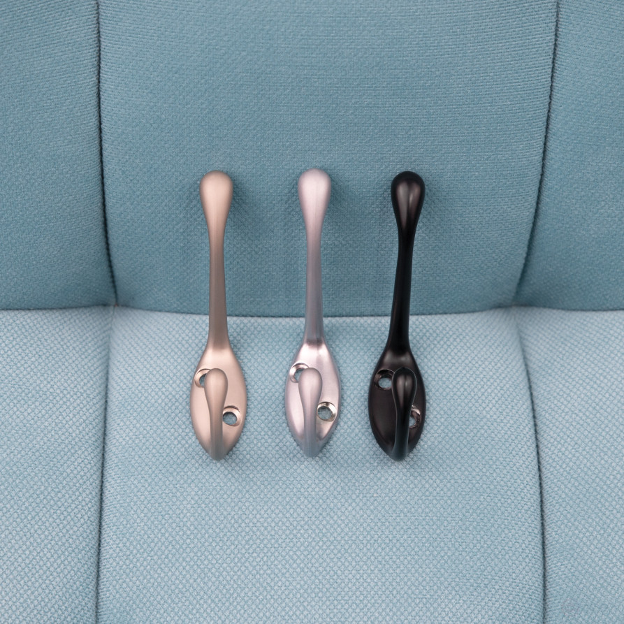 Крючок меб. двухрожковый мет. VIOL сатин AKS