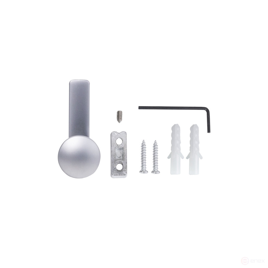 Крючок меб. однорожковый мет. KING хром матовый AKS