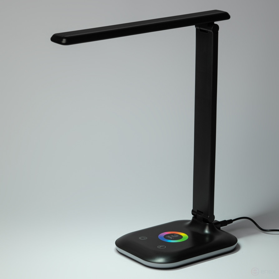Настольный светильник ЭРА NLED-502-11W-BK светодиодный с RGB ночником черный