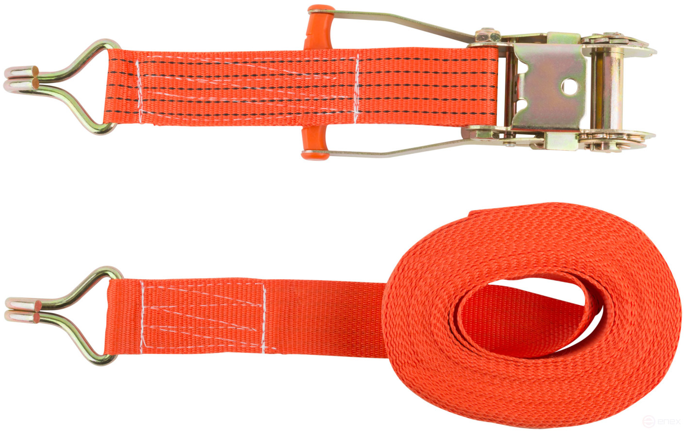 Load fastening strap, ratchet mechanism 196 mm, tape 50 mm x 10 m, 2000 / 4000 kg