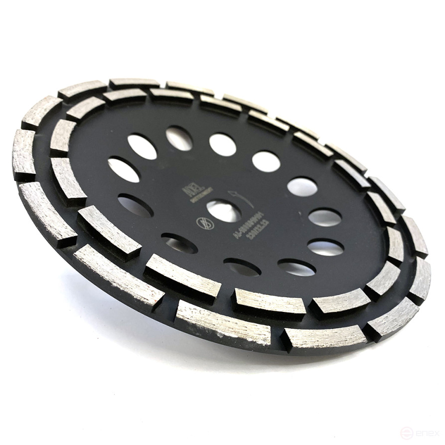 Чашка алмазная двухрядная Ø230*22,2 Adel Instrument