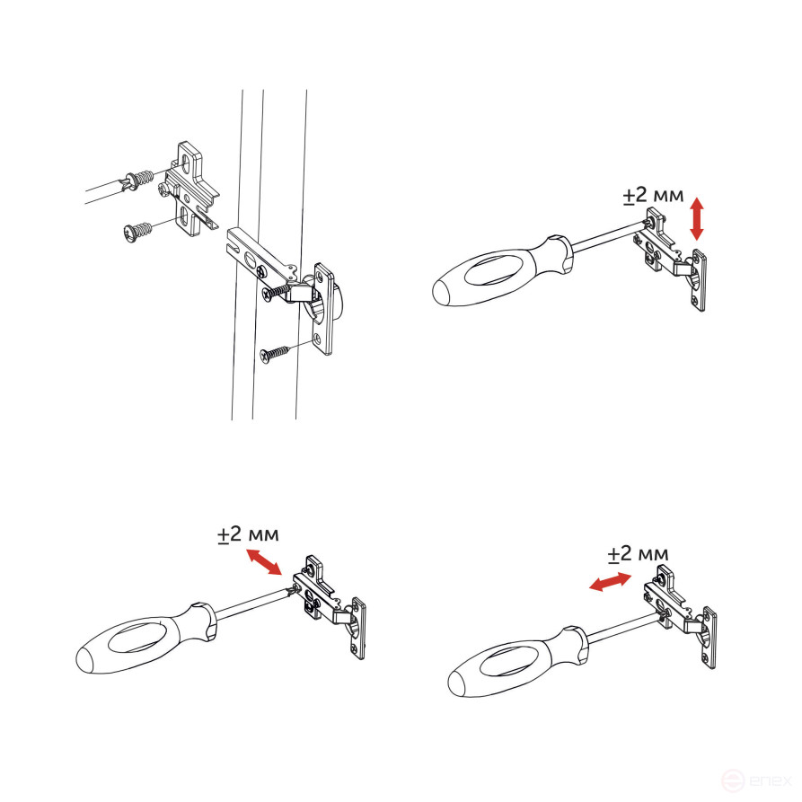 Петля мини накладная с пружиной 38мм h0 slide-on AKS (еврошурупы)