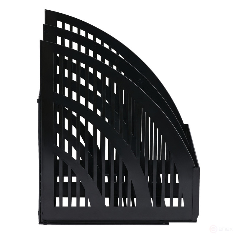 Лоток для бумаг вертикальный СТАММ "Line", сборный, 2 отделения, черный