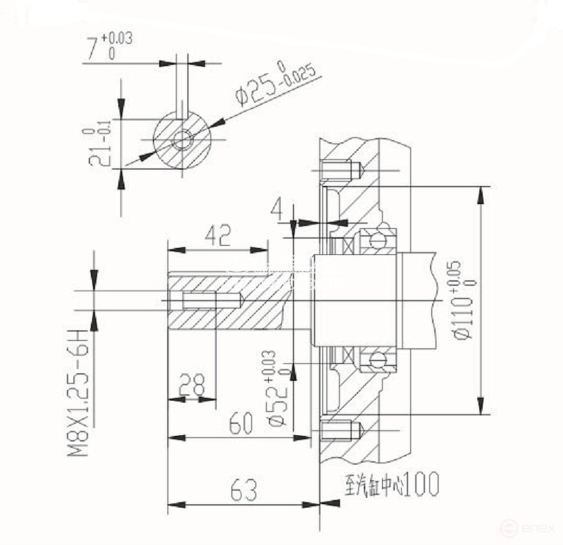 Lifan KP420 engine, shaft 25mm