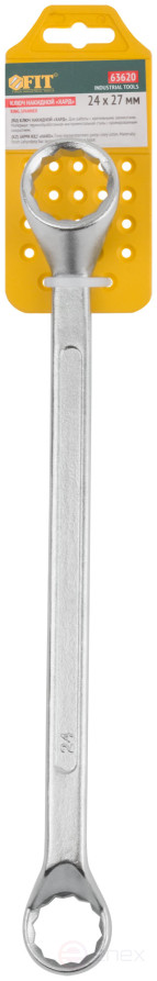 Ключ накидной "Хард", хромированное покрытие 24х27 мм