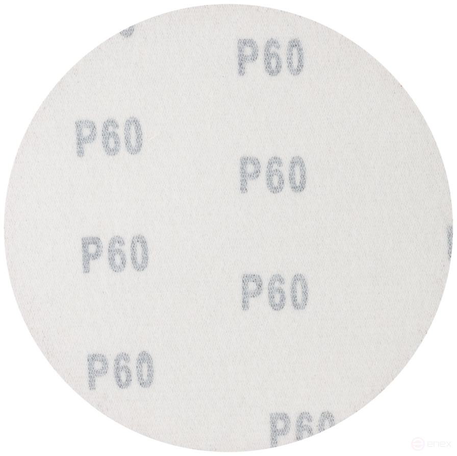 Круги абразивные шлифовальные на ворсовой основе под "липучку" (Р60, 125 мм, 5шт.), Cutop Profi