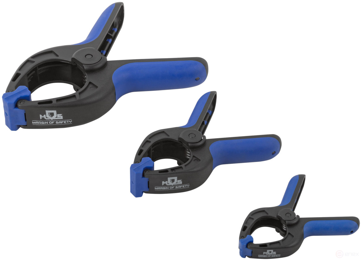Set of quick-release nylon clamps 75x40 mm, 100x50 mm, 150x80 mm
