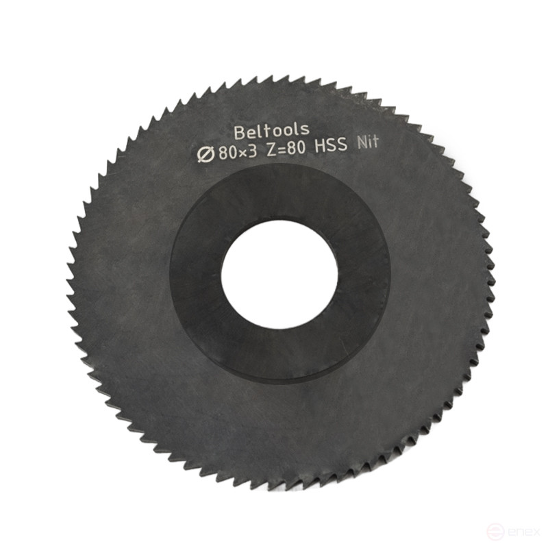Фреза прорезная 80х3х22 Z=80 тип 1 со ступицей и ш/п HSS Nit ГОСТ 2679-93 Beltools