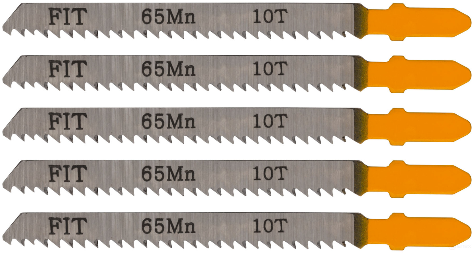 Полотна для э/лобзика по дереву, европ.хв., усил.сталь 65 Мп, с двухстор.заточкой зубьев, 5 шт., 10 ТPI