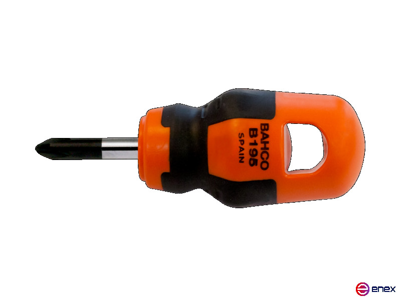 Отвертка короткая BahcoFit Phillips PH 2x25 мм, розничная упаковка
