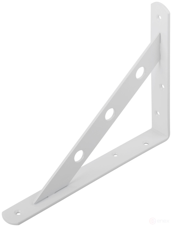 Corner bracket reinforced white 200x150 mm