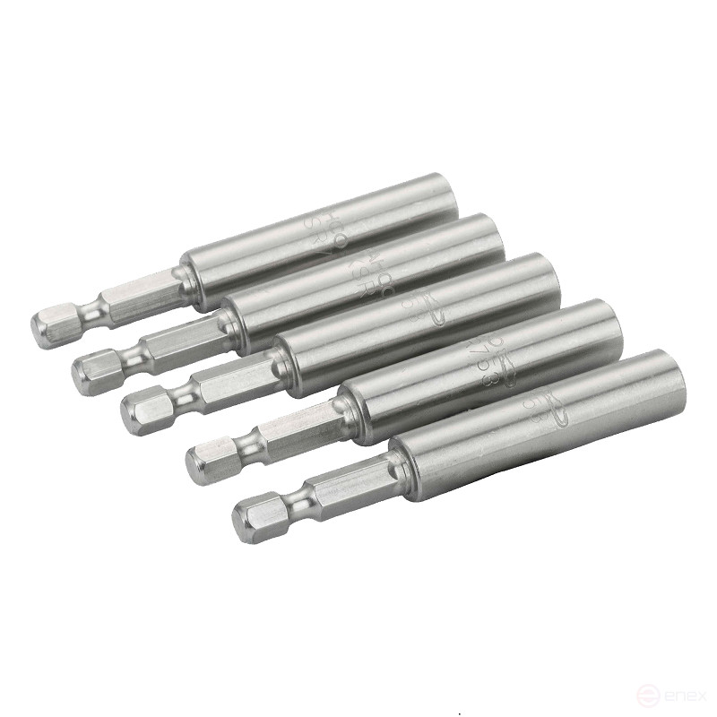 Универсальные держатели бит с шестигранной головкой 1/4 со стопорным кольцом 75 мм, 5шт