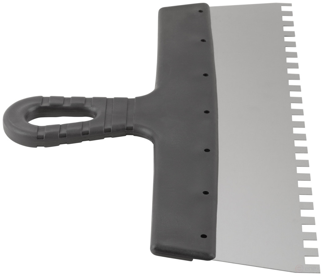 Шпатель фасадный нержавеющий зубчатый 350 мм / зуб 8 мм