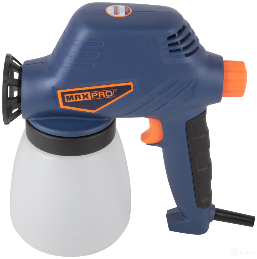 MAX-PRO Electric Spray gun 80 W; 0.8 mm; 800 ml; 30 din/sec; 280 ml/min; 1.1 kg; box