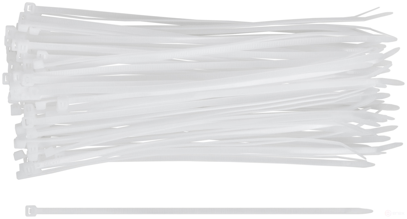 Хомуты нейлоновые для проводов, белые 100 шт., 4,8х250 мм