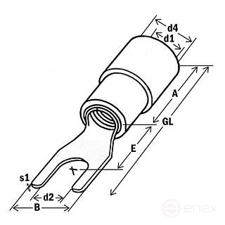 Наконечник кабельный с вилкой НВИ 2,5-6 М6, поликарбонат (упак.100шт)