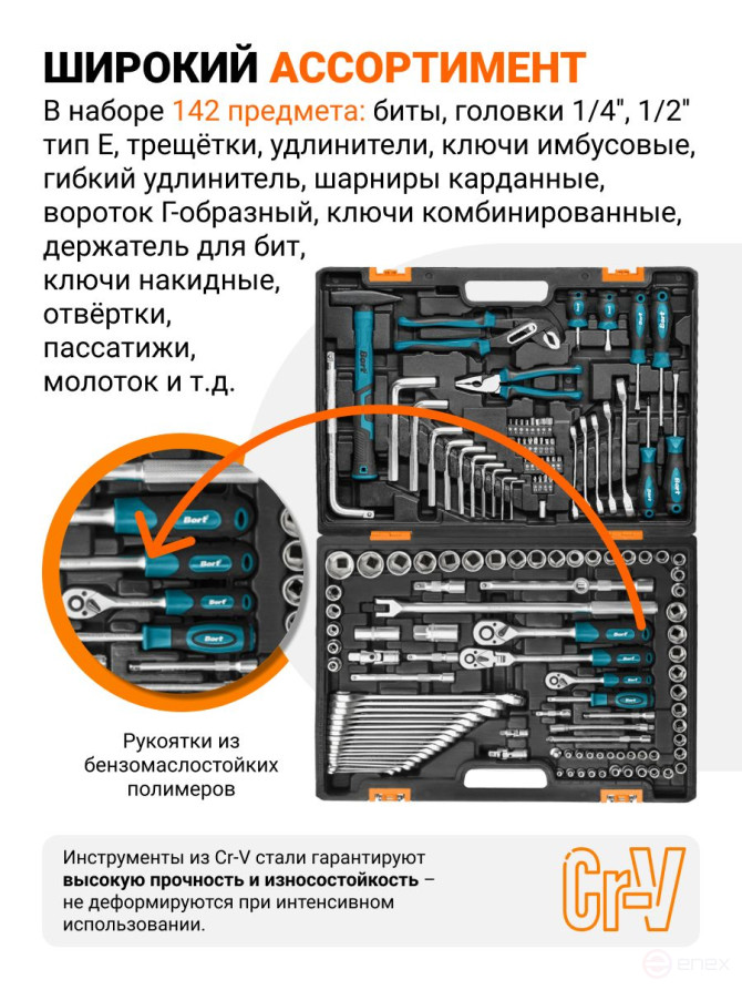 BORT BTK-142U Hand Tool Kit