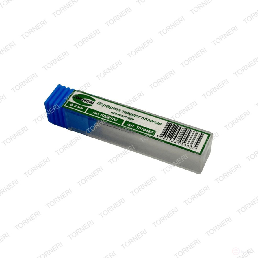 Carbide borehole type K030103 (conical), 3.0 mm, shank 3 mm, double notch TORNERI T018427