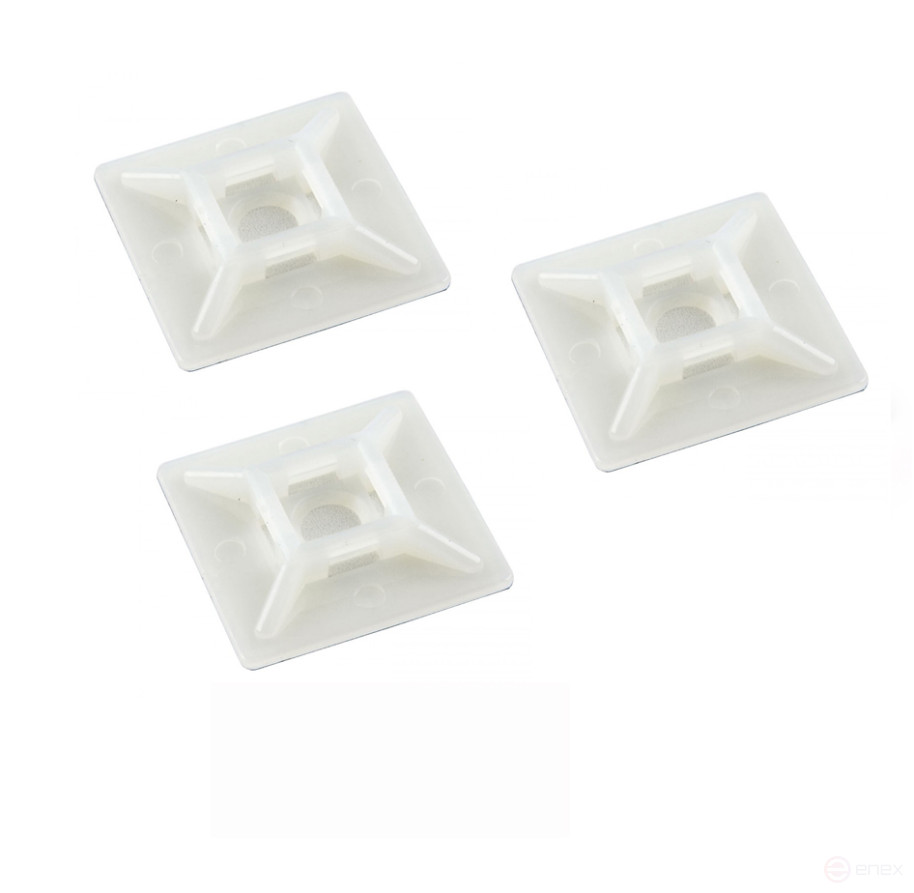 Площадка самоклеящаяся Ripo для крепления стяжек (28x28 мм) (100 шт)