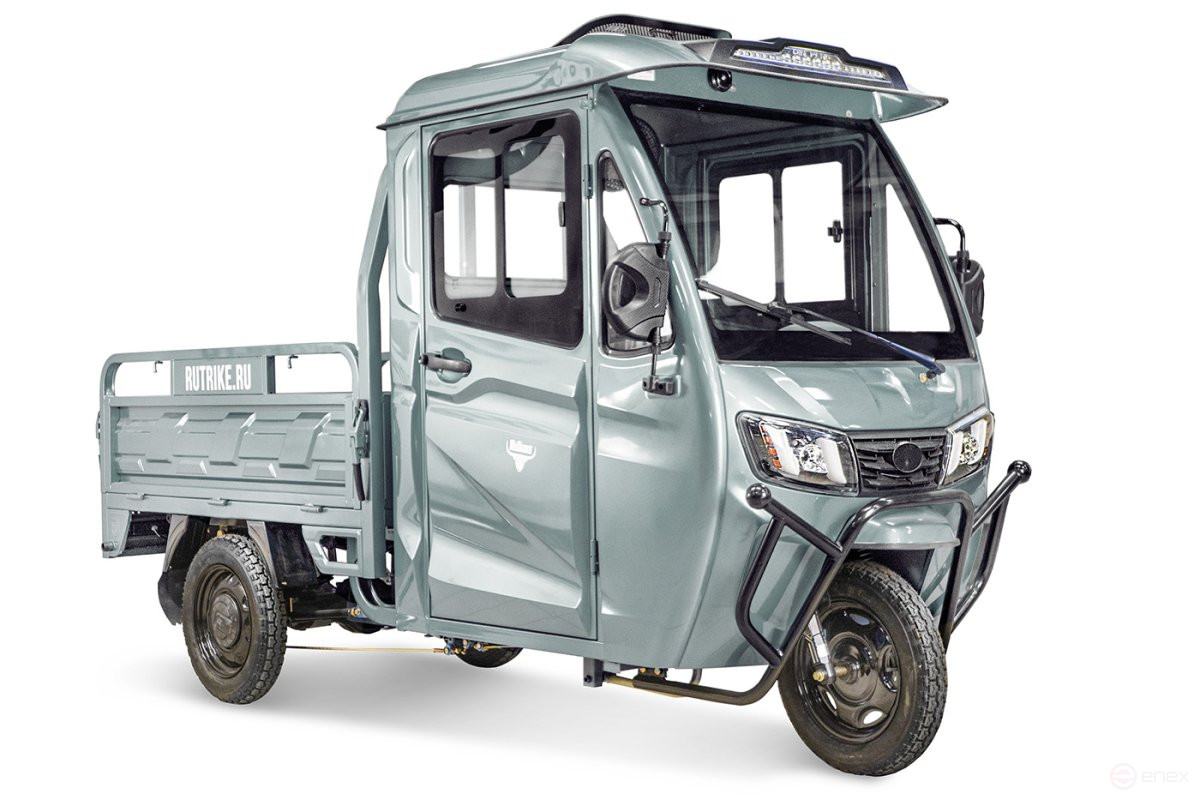Грузовой электротрицикл Rutrike КАРГО Кабина 1500 60V1000W, серый