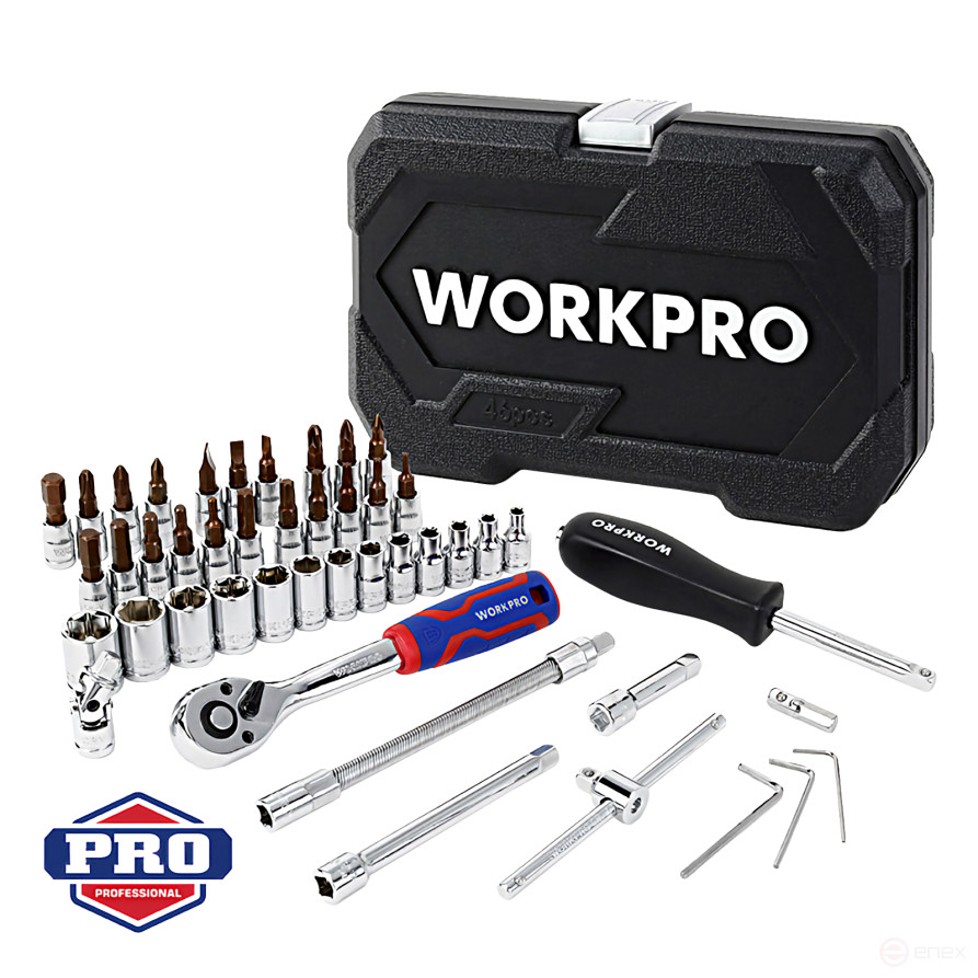 1/4" 46pcs WP202540 WORKPRO Tool Kit