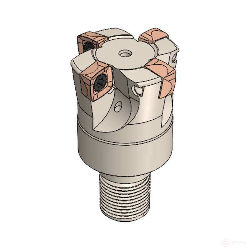 End mill SDKX 1205 Lmn d-32 mm, Z-2, with screw shank