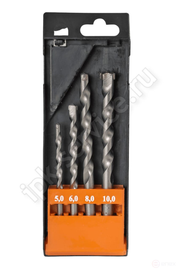 Set of drills for concrete HC1: 5; 6; 8; 10 mm, 4 pcs. VK8