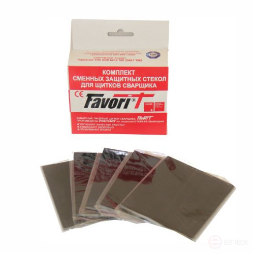 A set of light filters (110x90) for a shield for electric welders (9) (18 sets of 10 pcs.)