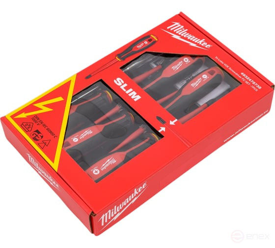 Dielectric Screwdrivers VDE triangular handle set 7ed. (SL 2.5/SL 3/SL 4/PZ1/PZ2/PH2/tester)