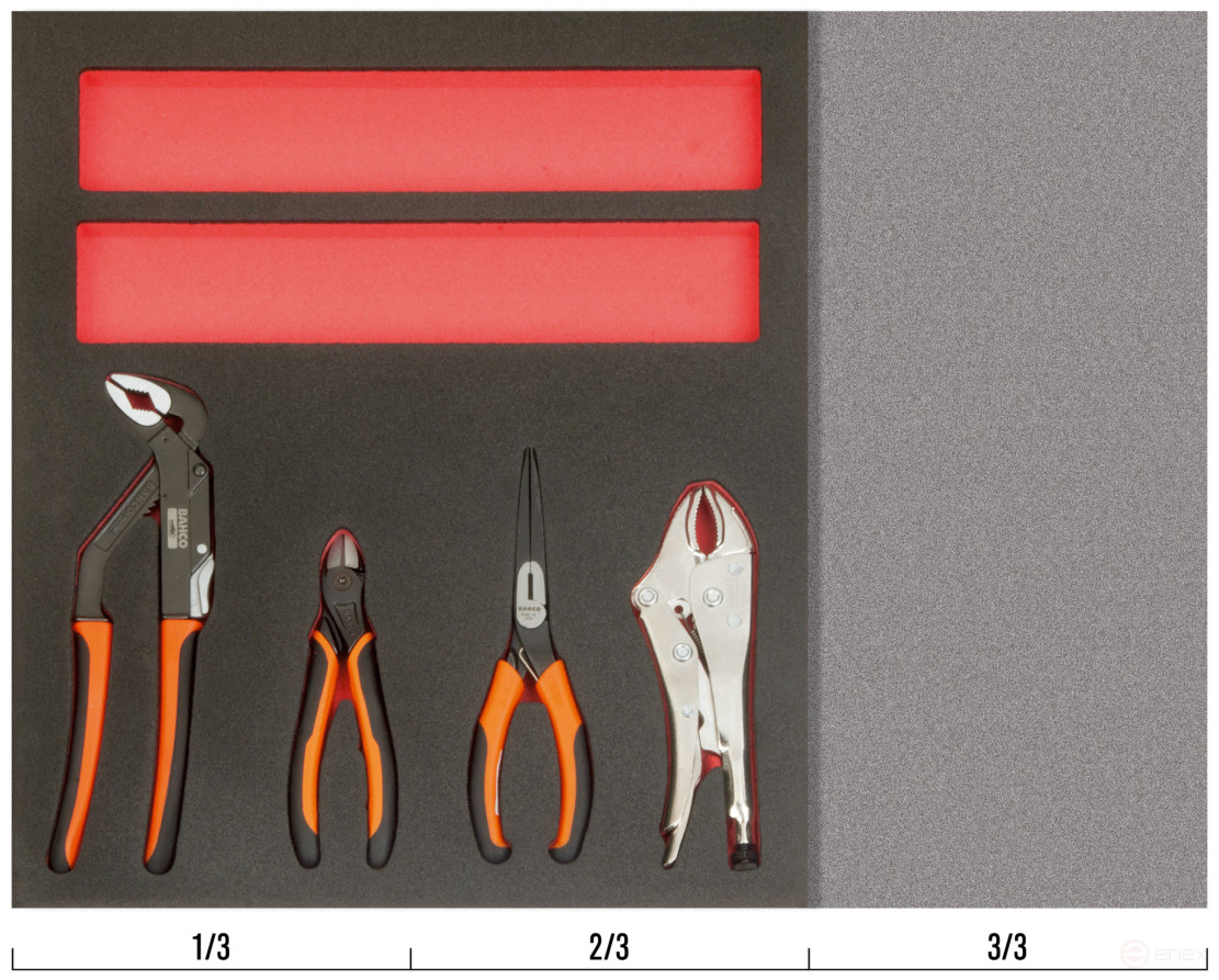 Fit&Go Набор шарнирно-губцевого инструмента и ручные тиски в ложементе, 4 предмета