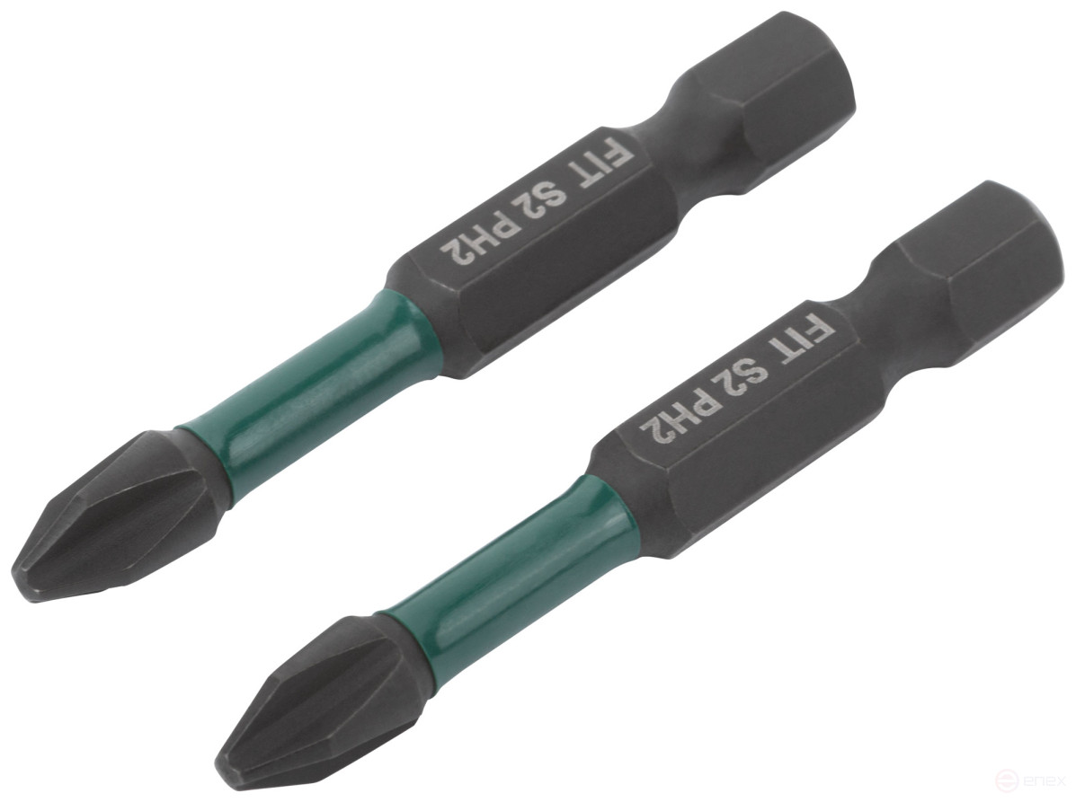 Биты кованые ударные, сталь S2, односторонние 50 мм PH2, Профи 2 шт., блистер