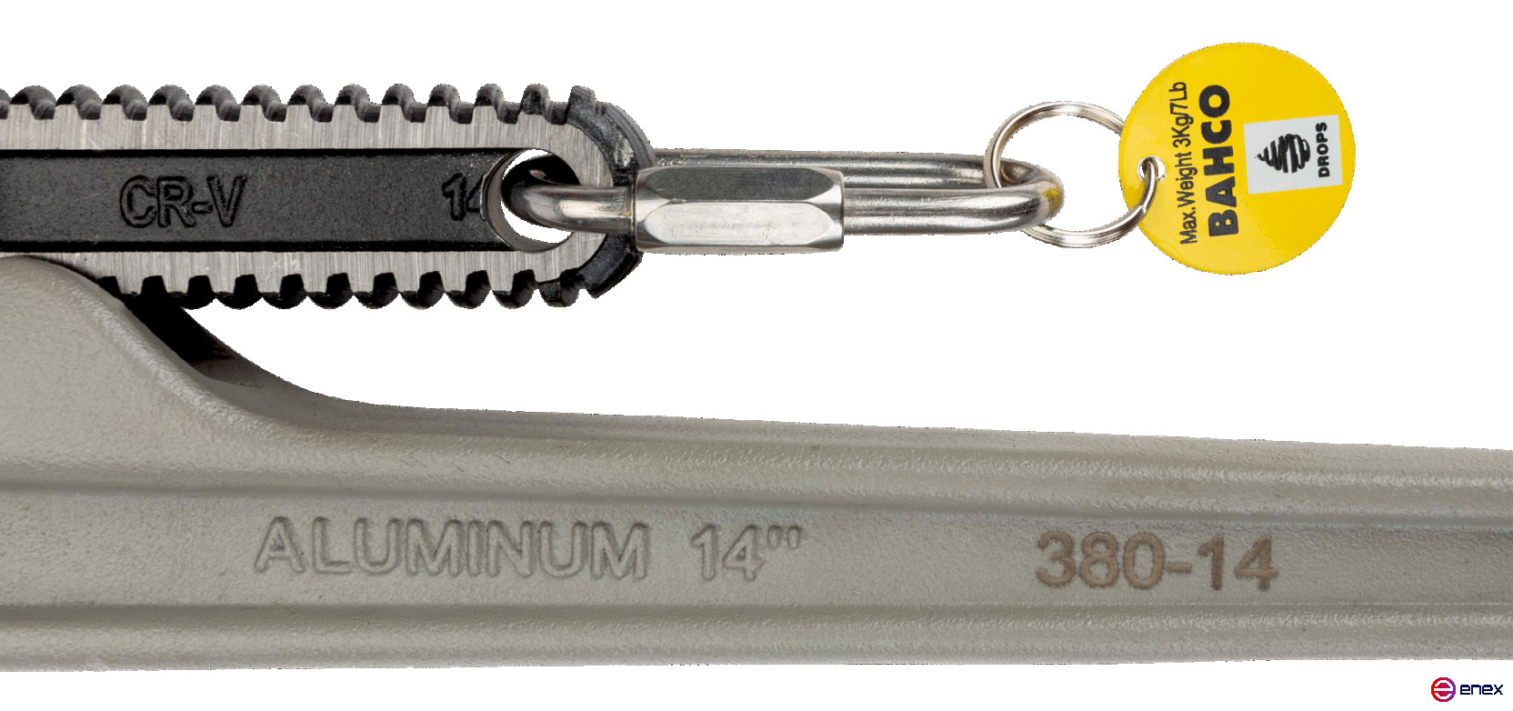 2 1/2" Aluminum pipe wrench quick-adjustable, 410 mm