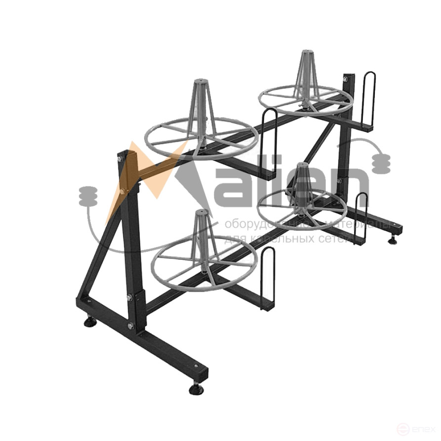 Rack for storing and unwinding coils of SBR 4-0,5-30 MALIEN cable