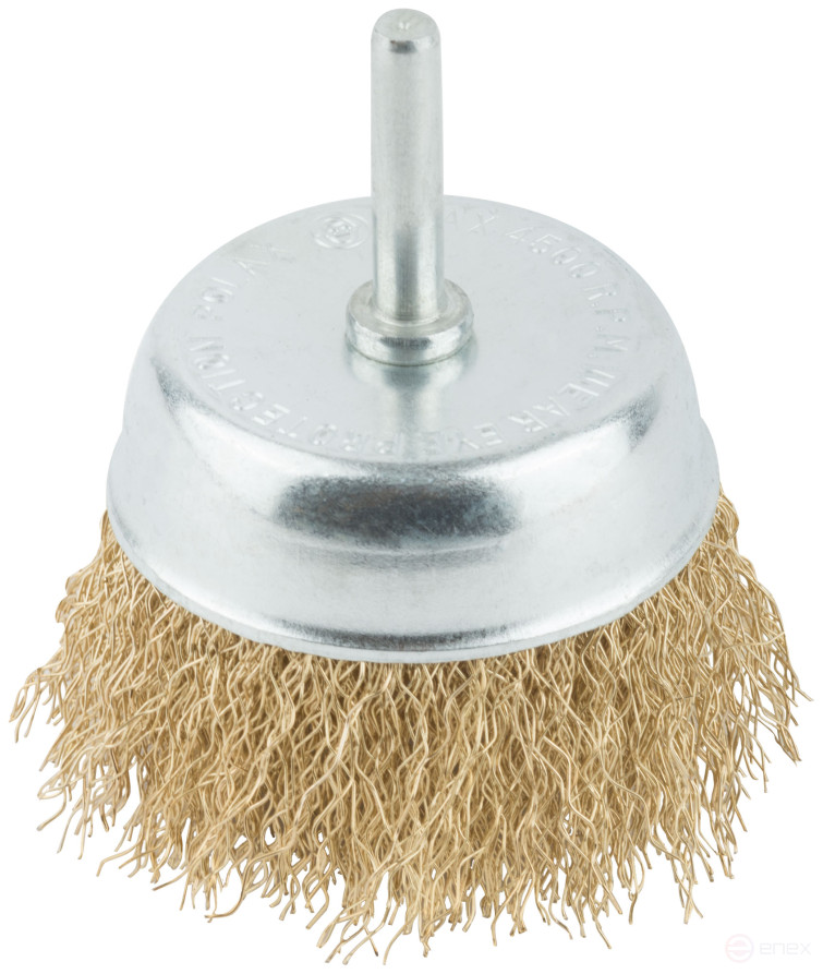 Bowl type, with pin, 75 mm latuned steel wavy wire