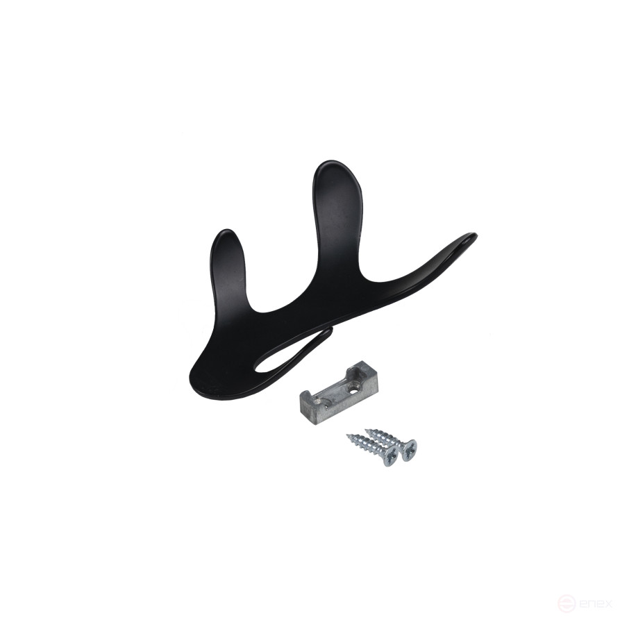 Крючок меб. четырехрожковый мет. KORAL черный матовый AKS