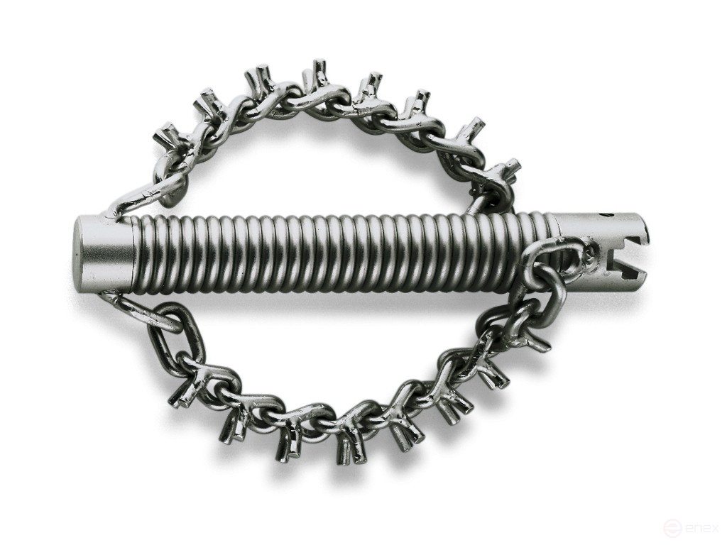 Цепная насадка с шипами без кольца с муфтой 32 мм / диаметр насадки 70 мм / с 2 цепями