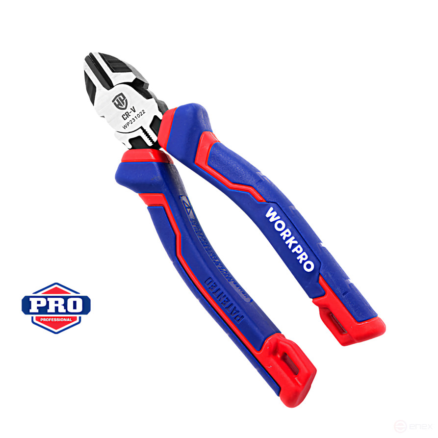 160mm CR-V Side cutters prof WP231022 WORKPRO